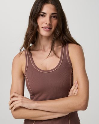 Vuori Clothing Pose Seams Tank Top | Sable | XS, Size Extra Small