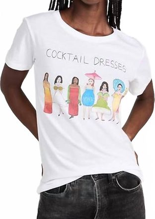 Unfortunate Portrait Womens Cocktail Dresses T-Shirt In White