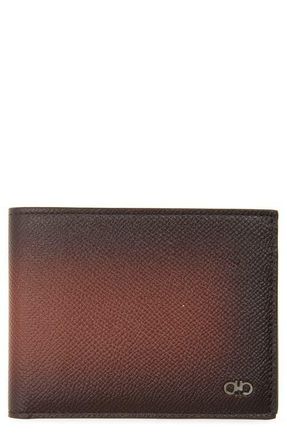 Ferragamo Micro Gancio Leather Bifold Wallet in New Cognac Testa Di Moro at Nordstrom