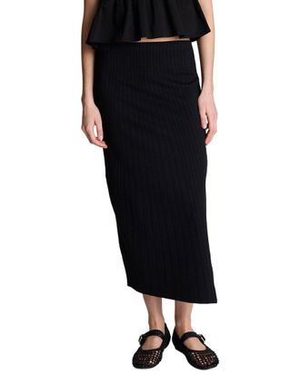 Kenneth Cole Pull-On Side Slit Midi Skirt