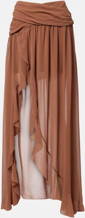 Jacques Wei Draped asymmetric maxi skirt