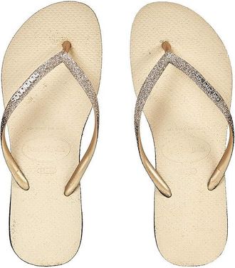 Havaianas Slim Sparkle Flip-Flop Womens Shoes Sand Grey : EU 41-42 (US Mens 9-10 - Womens 11-12) M, Synthetic
