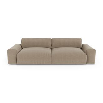 Sia Home Sof&aacute; 4 plazas tejido de trama de tacto suave topo