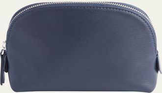 Royce Leather Monogrammed Compact Leather Cosmetic Bag