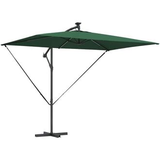 vidaXL Parasol De Cantilever Tipo Pl&aacute;tano Verde 294 X 200 X 254 Cm Vidaxl