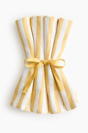 H&M 4er-Pack Baumwollservietten - Yellow