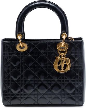 Dior Pre-owned Dior Medium Patent Cannage Lady Dior Ladies X56CJ98TQI6HMXUC