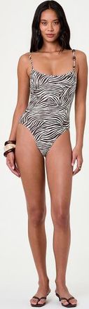 Nicholas Dione One-Piece Swimsuit in Graphic Zebra at Nordstrom, Size X-Small