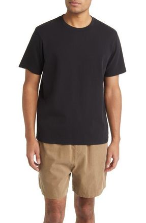 Frame Denim Duo Fold Cotton T-Shirt in Noir at Nordstrom, Size X-Small