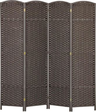 HOMCOM 4 Panel Folding Room Divider, Privacy Screen, 160 x 170cm, Brown