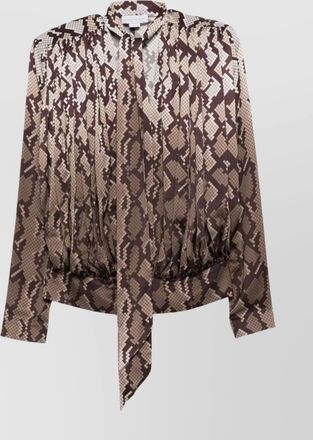 Stella McCartney satin top with snake print and knot