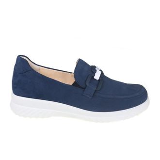Ganter Schoenen, Dames, Blauw, 37 1/2 EU, Leer, Wijdvallende Loafer