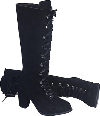 Generic Boots for Women Ankle Booties High Heel,lace Stiletto Shoes,Chunky heelss Black Ankle Booties,Boots Wide Calf Cowboy Booties Womens Ladies Embroidered