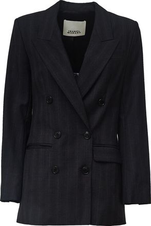 Isabel Marant Jevima Super 100 Double-Breasted Blazer