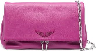 Zadig&Voltaire Rocky grained crossbody bag - women - Cotton/Calf Leather - OS - Purple