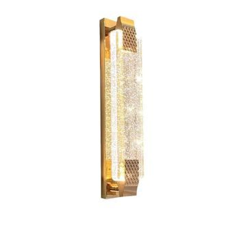 OEM Abigail - L&aacute;mpara De Pared De Cristal Burbuja, Color Dorado, 50 Cm