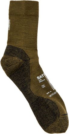 SATISFY Melange-knit Merino-blend Socks - Olive - 39-42 (IT39-42)