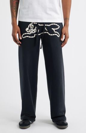 Icecream Central Beaded Logo Sweat Pants in Black at Nordstrom, Size Medium