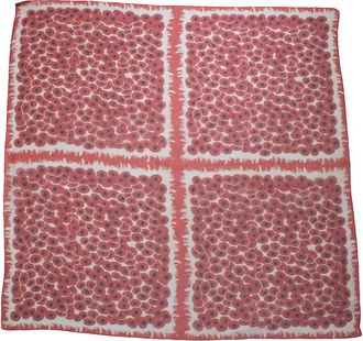 Herm&egrave;s Herm&egrave;s, zijden sjaal met rode bloemprint