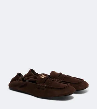 Miu Miu Suede penny loafers