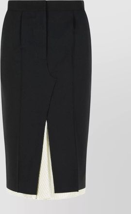 Marni virgin wool asymmetric midi skirt