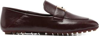 Fendi Schoenen, Dames, Bruin, 40 EU, Leer, Buckle Loafers