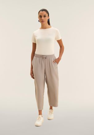 Freddy Pantaloni Sportivi Cropped con gamba Wide Leg e strass