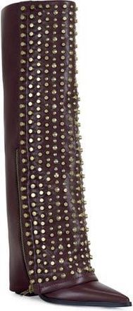 Azalea Wang Agustue Knee High Boot in Burgundy at Nordstrom Rack, Size 8