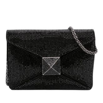 Valentino Pre-owned One Stud Crossbody Bag - Dames - Pre-owned - Zwart - Maat: ONE Size Leer