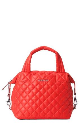 MZ Wallace Small Sutton Deluxe Tote in Bright Cherry at Nordstrom