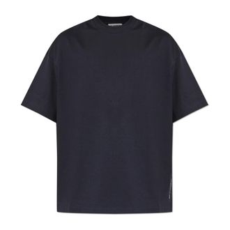 Jil Sander T-Shirts, male, Blue, Size: XL Logo Print T-Shirt