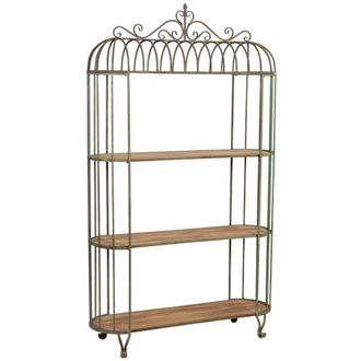 Wanderlust Deco Estanter&iacute;a jaula de hierro envejecida 120x42x205h cm