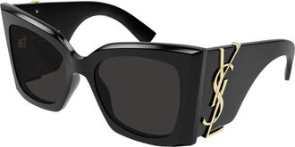 Saint Laurent Blaze SL M119 Zonnebril - Dames - Zonnebrillen - Zwart - 54 MM - Nylon - Accessoires