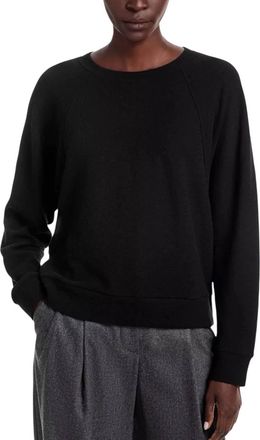 Eileen Fisher Jacquard Crew Neck Top In Black