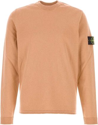 Stone Island Pastel Orange Cotton Blend Sweater