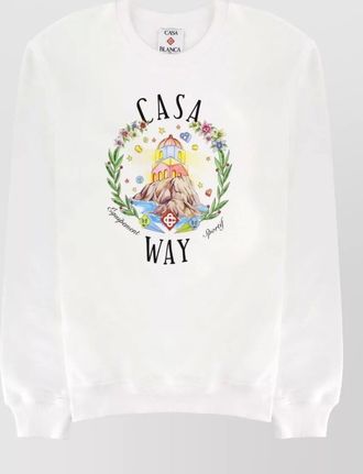 Casablanca organic cotton crew neck sweatshirt