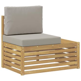 vidaXL Sof&aacute; De Esquina Exterior Madera De Acacia S&oacute;lida Blanco Vidaxl