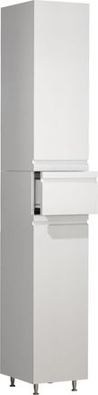 ebuy24 Ebuy24 - Gabinete De Ba&ntilde;o De Madera Vcm Muebles De Ba&ntilde;o Gabinete De Ba&ntilde;o Gabinete Alto Dimensiones Aprox. Al. 180 X An. 30 X P. 32 Cm - Silora (blanco