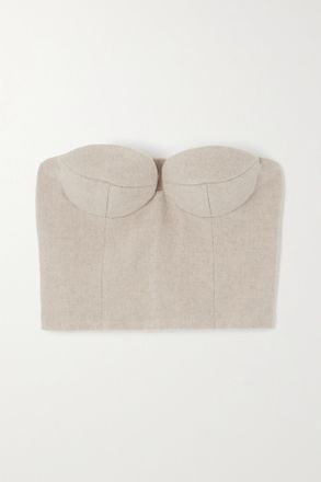 Magda Butrym Top Bustier In Cashmere Senza Spalline - Neutri