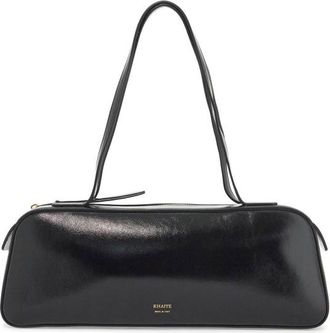 Khaite Simona Glossy Leather Shoulder Bag