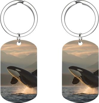 Generic Killer Whale Orca Boat Custom Keychains for Men Women Funny Key Chain Accessory Backpack Purse Bag Charms Gifts