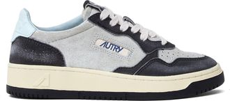 Autry Silver Black Sugar Suede Sneakers