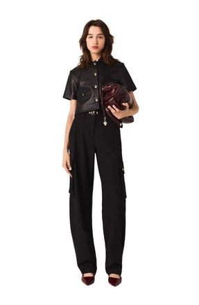 Maje Cargo trousers in Black at Nordstrom, Size 36 Eu