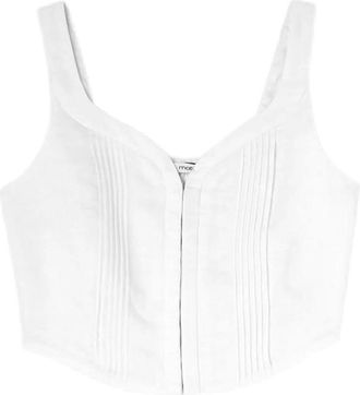 Motivi Sleeveless Tops - Dames - Tops zonder mouwen - Wit - XL - Linnen - Tops