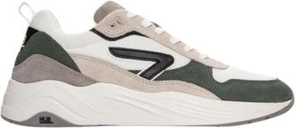 HUB Sage Green Retro Sneaker - Heren - Sneakers - Veelkleurig - 42 EU - Su&egrave;de - Schoenen