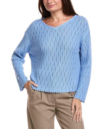 Lafayette 148 New York Honeycomb Silk-Blend Sweater
