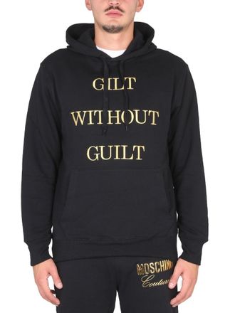 Moschino Cotton Hooded Sweatshirt - Black