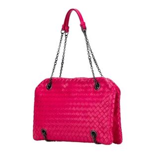 Bottega Veneta Pre-owned Shoulder Bags, female, Pink, Size: ONE SIZE Pre-owned Leather Shoulder Bag