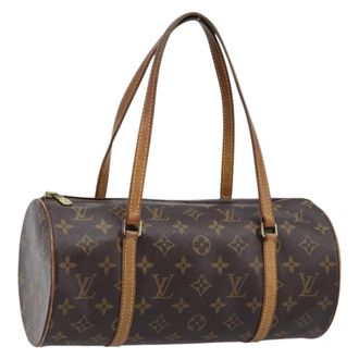 Louis Vuitton Papillon Monogram Canvas Brown Canvas Handbag (Pre-Owned)