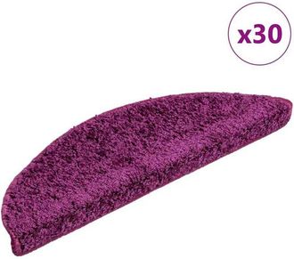 vidaXL vidaXL Tappetini per scale 30 pz 56x17x3 cm Viola Semicircolari